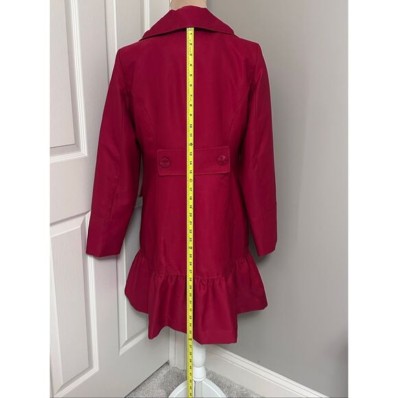 Beautiful Donatella Double Breasted Ruffle Hem Coat - Picture 7 of 15